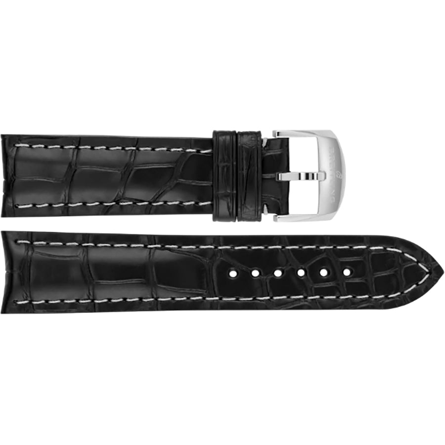Breitling 22mm Black Leather Strap 1018P