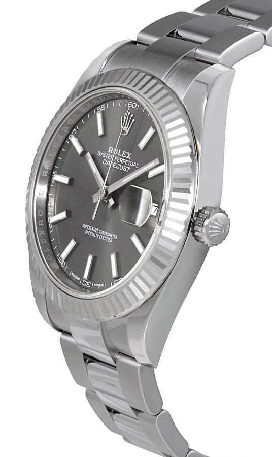 Rolex Datejust 41 Oystersteel Rhodium Men's Watch 126334-0013