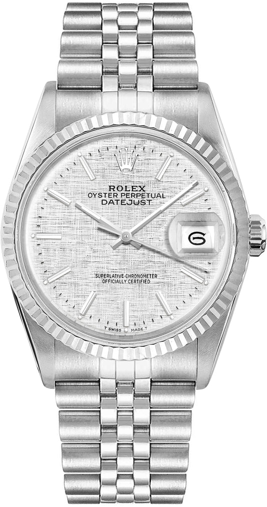 Rolex Datejust 36 Fluted Bezel Jubilee Bracelet Unisex Watch 16014