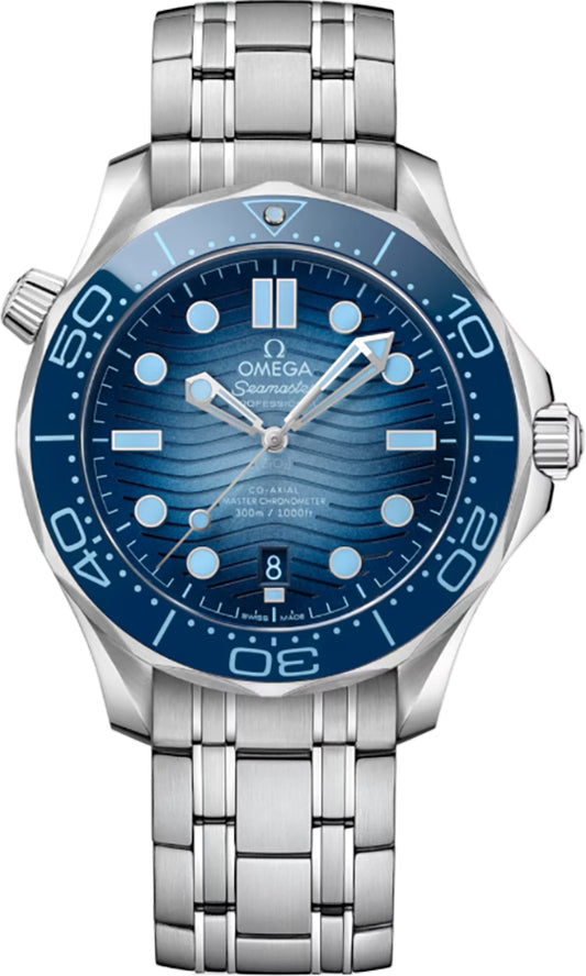 Omega Seamaster Diver 300M Summer Blue Dial Men's Watch 210.30.42.20.03.003
