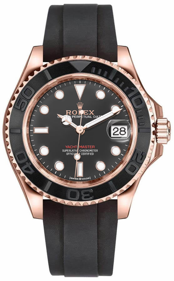 Rolex Yacht-Master 37 18k Everose Gold Unisex Luxury Watch 268655-0017