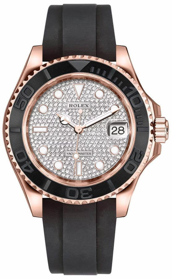 Rolex Yacht-Master 37 Diamond Paved Dial Unisex Watch 268655-0019