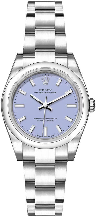 Rolex Oyster Perpetual 28 Lavender Dial Steel Women's Watch 276200-0008