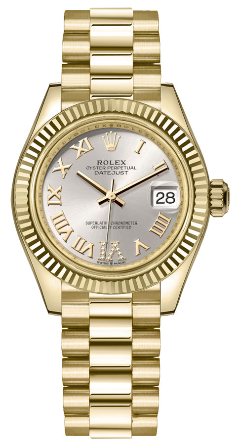 Rolex Datejust 31 Silver Roman Diamond VI Women's Watch 278278-0028