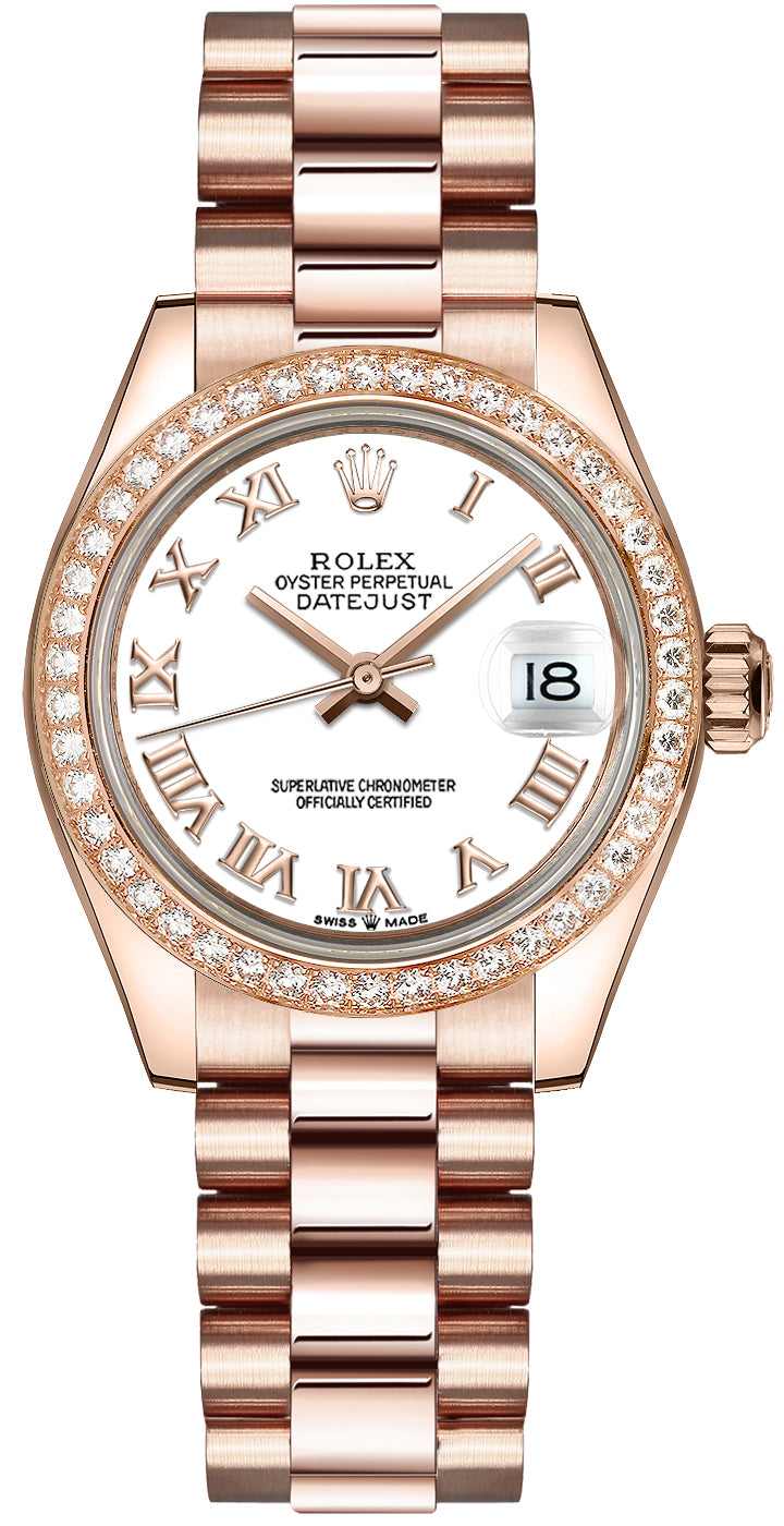 Rolex Datejust 31 White Dial Diamond Bezel Women's Watch 278285RBR-0008