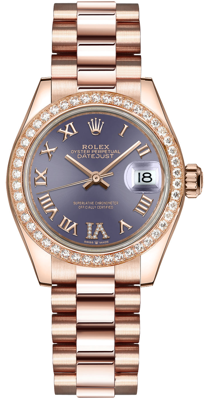 Rolex Datejust 31 Aubergine Dial Diamond VI Women's Watch 278285RBR-0023