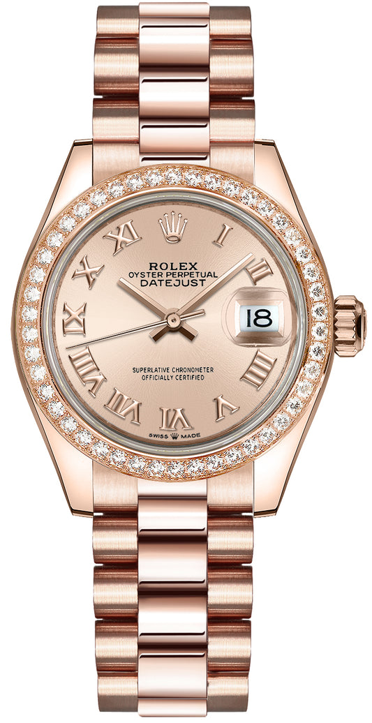 Rolex Datejust 31 18k Gold President Bracelet Women's Watch 278285RBR-0029