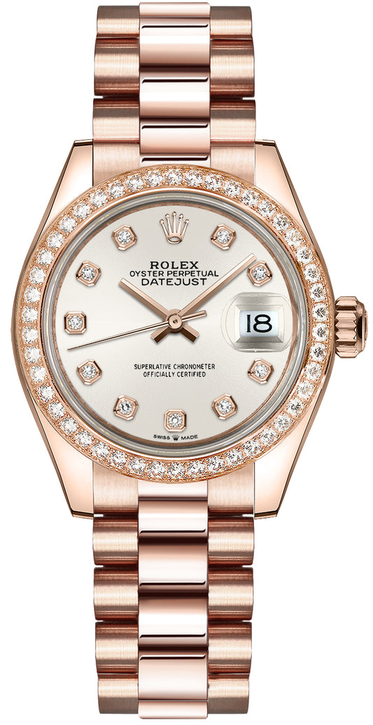 Rolex Datejust 31 Silver Diamond Dial Women's Watch 278285RBR-0030