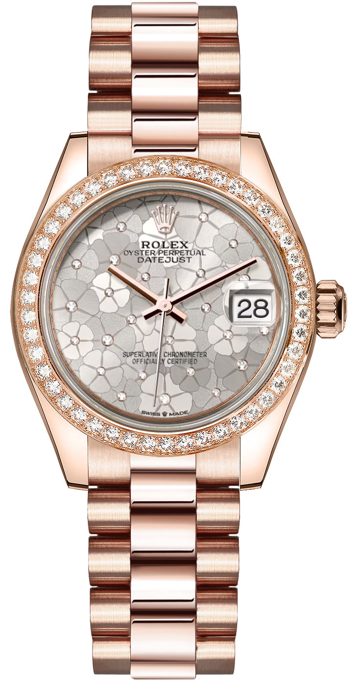 Rolex Datejust 31 Silver Floral Motif Dial Women's Watch 278285RBR-0036