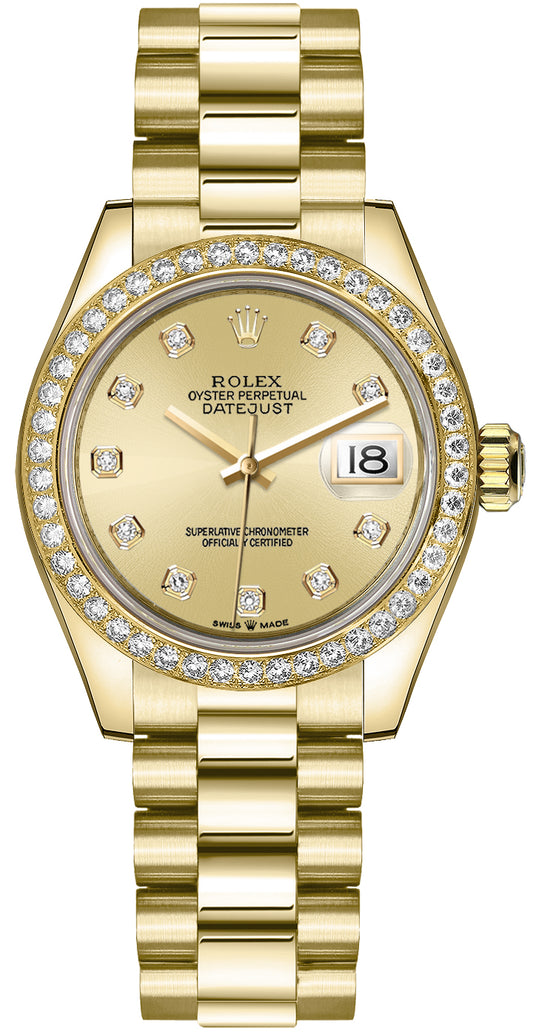 Rolex Datejust 31 Champagne Diamond Dial Women's Watch 278288RBR-0005