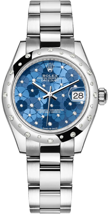 Rolex Datejust 31 Azzurro Blue Diamond Dial Women's Watch 278344RBR-0037