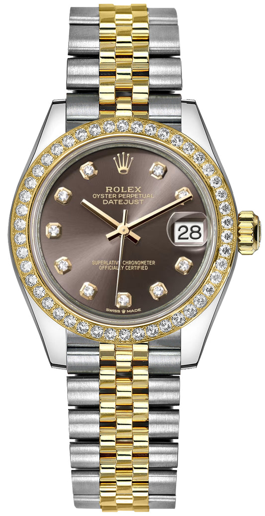 Rolex Datejust 31 Dark Grey Diamonds Women's Watch 278383RBR-0022