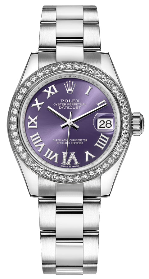 Rolex Datejust 31 Aubergine Purple Dial Women's Watch 278384RBR-0029