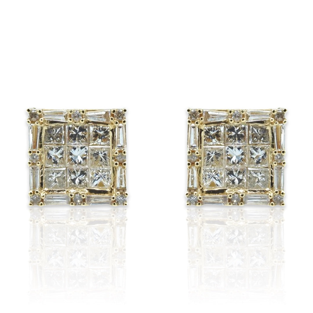 18K Yellow Gold Diamond Stud Earrings (1.50 Ct. Tw.)