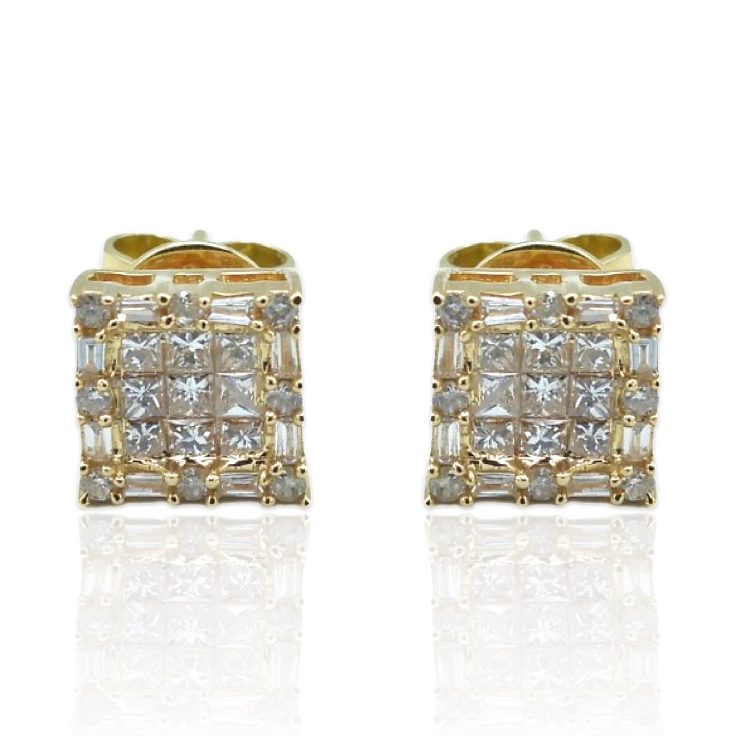 18K Yellow Gold Diamond Stud Earrings (.52 Ct. Tw.)