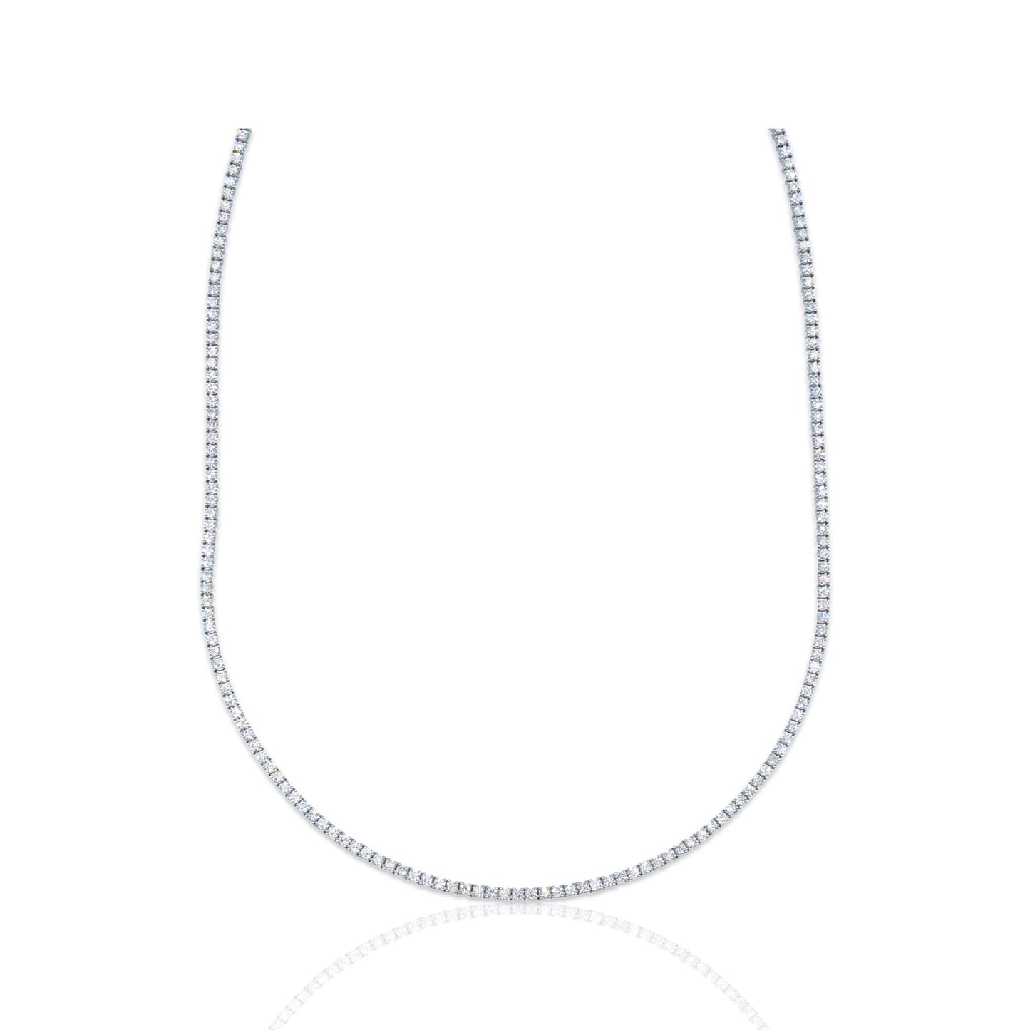 18K White Gold Diamond Tennis Necklace (4.77 Ct. Tw.)