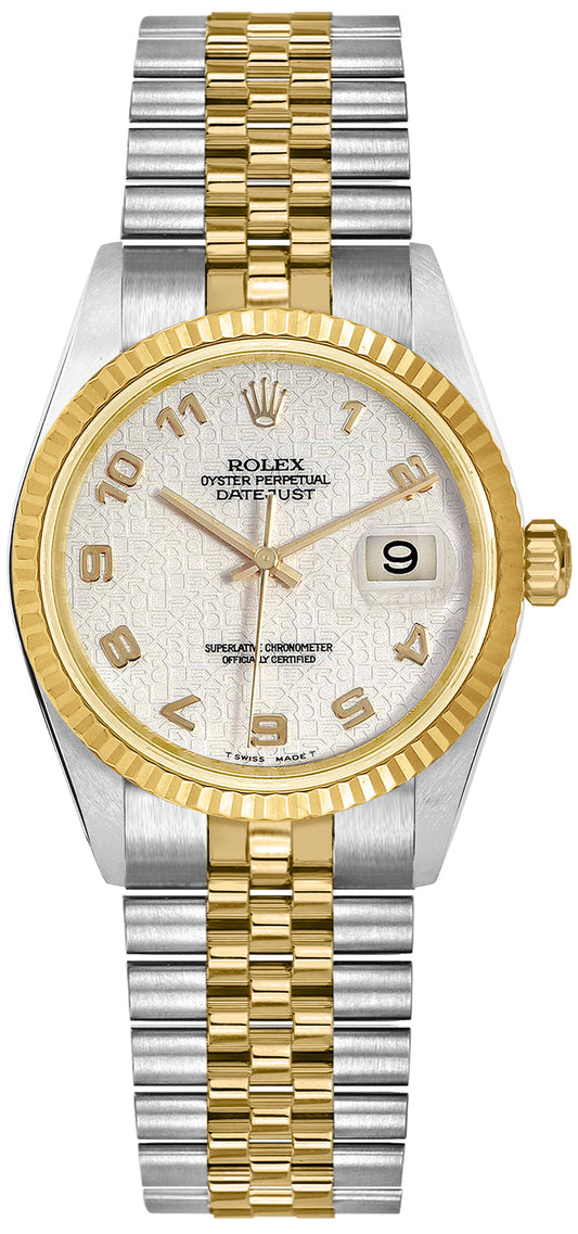 Rolex Datejust 31 Ivory Dial Arabic Numerals Women's Watch 68273