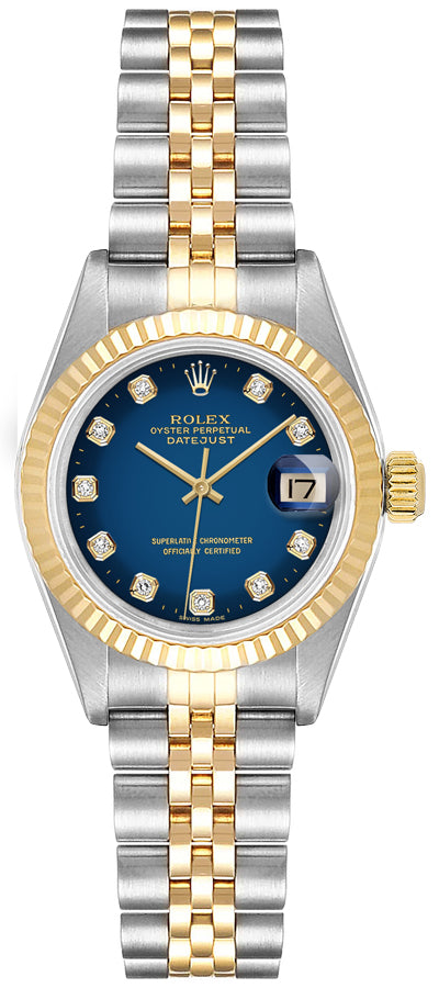 Rolex Lady-Datejust 26 Stainless Steel & 18k Yellow Gold Women's Watch 69173