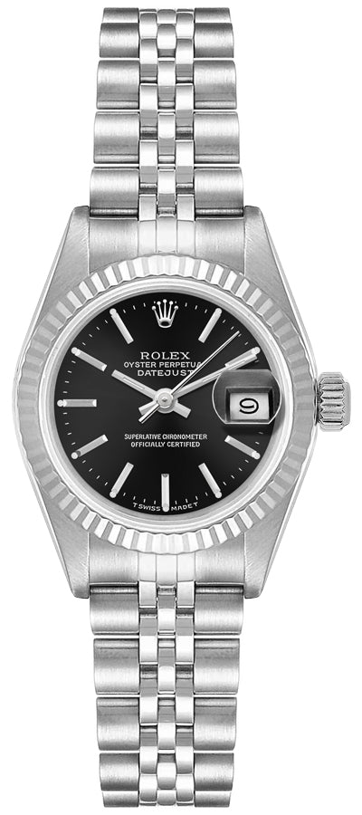 Rolex Lady-Datejust 26 Black Index Dial Jubilee Bracelet Women's Watch 69174