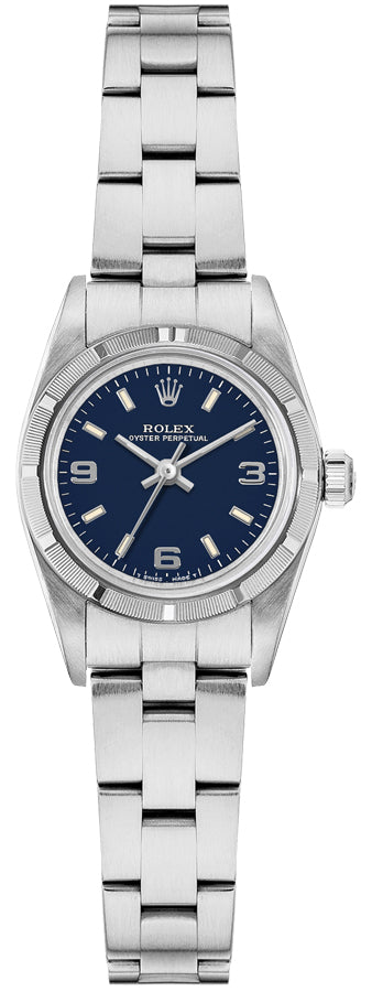Rolex Oyster Perpetual 26 Blue Dial Stainless Steel Women's Watch 76030