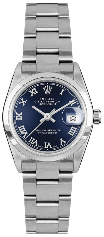 Rolex Datejust 31 Blue Roman Dial Stainless Steel Women's Watch 78240