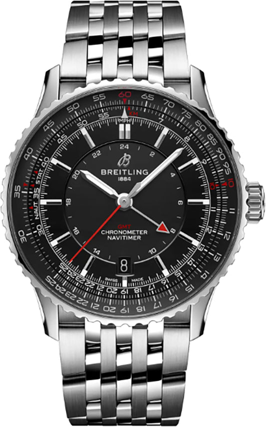 Breitling Navitimer Automatic GMT 41 Black Dial Men's Watch A32310251B1A1