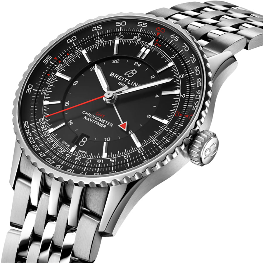 Breitling Navitimer Automatic GMT 41 Black Dial Men's Watch A32310251B1A1