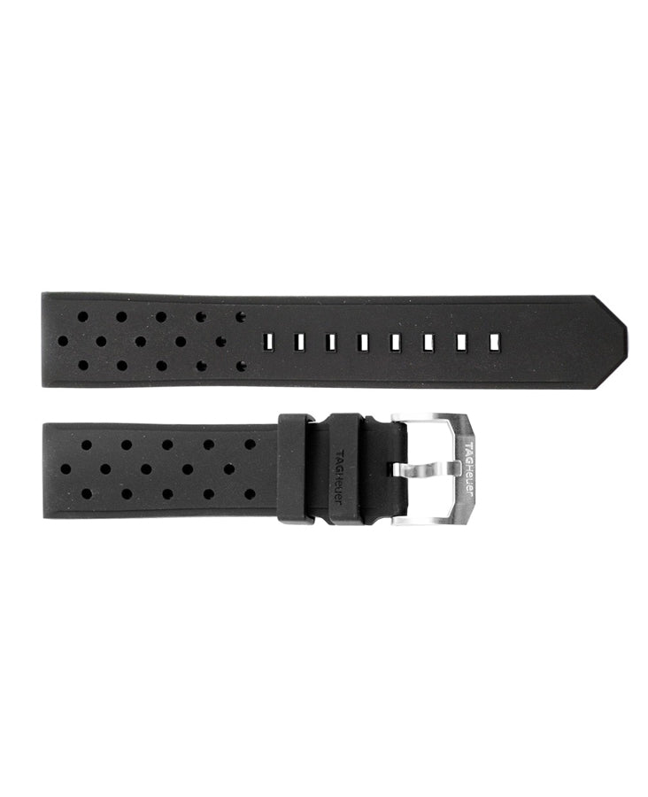Tag Heuer Formula 1 21mm Perforated Black Rubber Strap BT0724