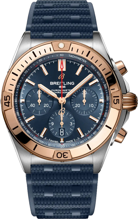 Breitling Chronomat B01 42 Steel & 18k Rose Gold Men's Watch UB0134101C1S1