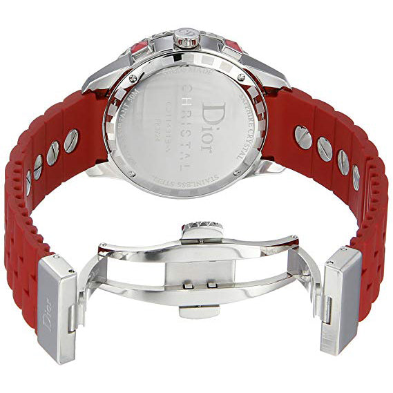 Christian Dior Christal Red Dial & Diamond Women's Luxury Watch CD11431BR001