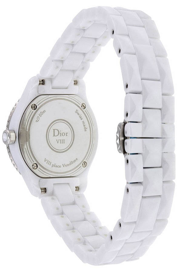 Christian Dior VIII White Pearl & Diamond Dial Women's Watch CD1221E6C001
