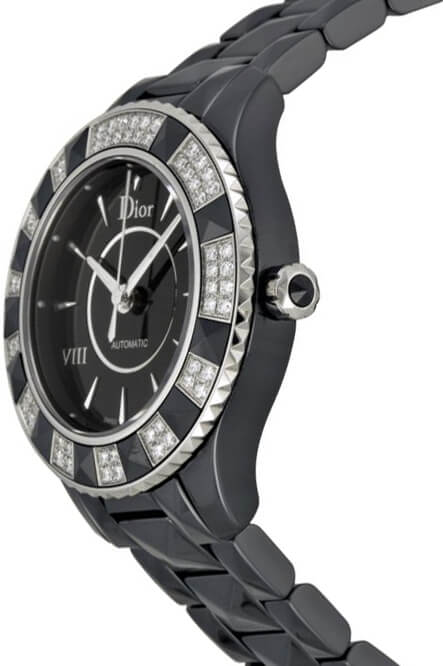 Christian Dior VIII Diamond Black Ceramic Women's Watch CD1235E0C001