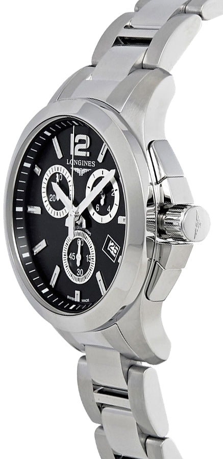 Longines Conquest Quartz Black Dial Men's Watch L3.379.4.56.6