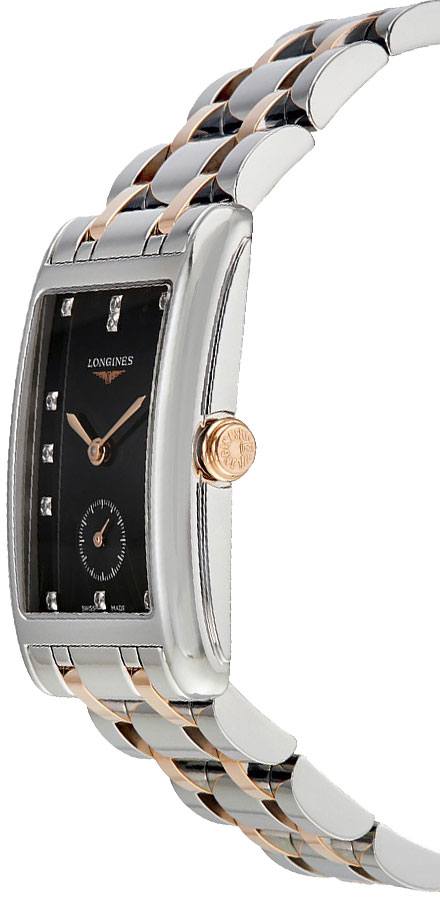 Longines DolceVita Black Diamond Dial Two-tone Women's Watch L5.512.5.57.7