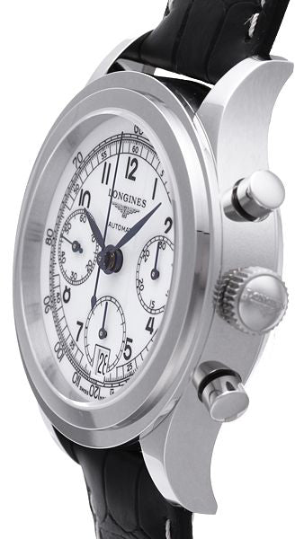 Longines Heritage Silver Dial Men's Automatic Chronograph Watch L2.768.4.13.2