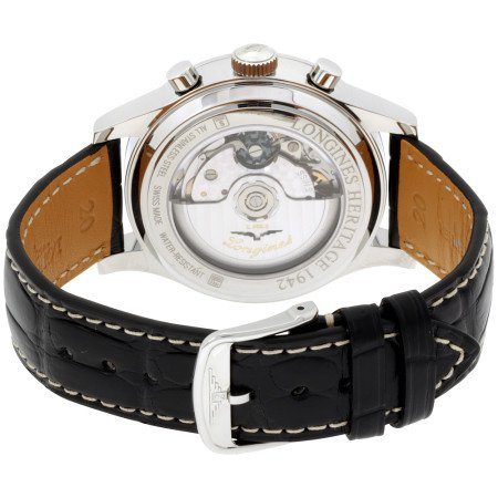 Longines Heritage Silver Dial Men's Automatic Chronograph Watch L2.768.4.13.2