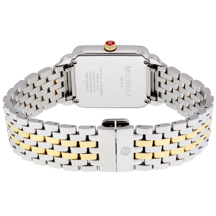 Michele Deco II Mid Women's Steel & Gold Watch MWW06I000004