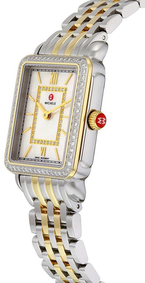 Michele Deco II Mid Women's Steel & Gold Watch MWW06I000004