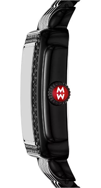 Michele Deco Madison Mid Noir Black Steel Women's Watch MWW06G000042