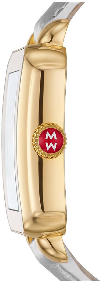 Michele Deco Sport Silver Leather Strap Women's Watch MWW06K000038