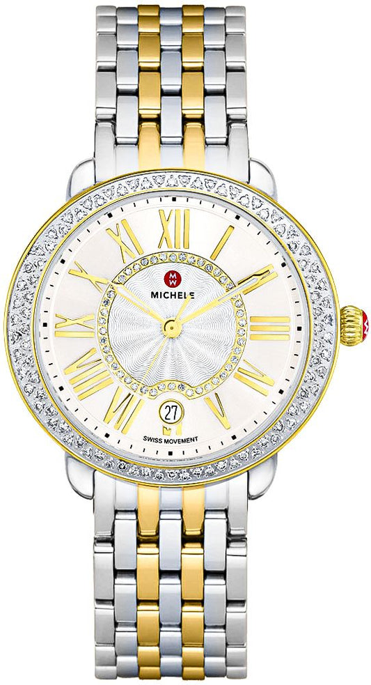 Michele Serein Mid Two-Tone Diamond Women's Watch MWW21B000138