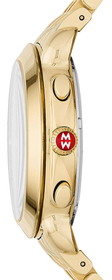 Michele Sidney Gold Diamond Blue Dial Women's Watch MWW30A000049