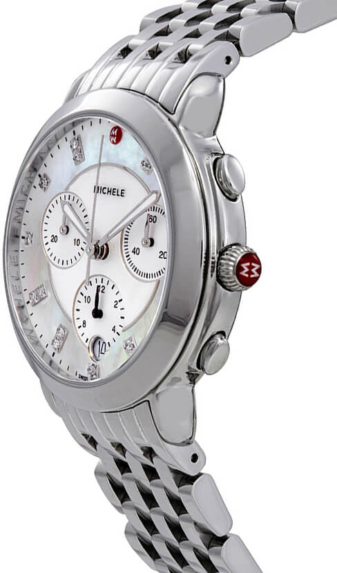 Michele Sidney Mother of Pearl Diamond Dial Women's Watch MWW30A000015
