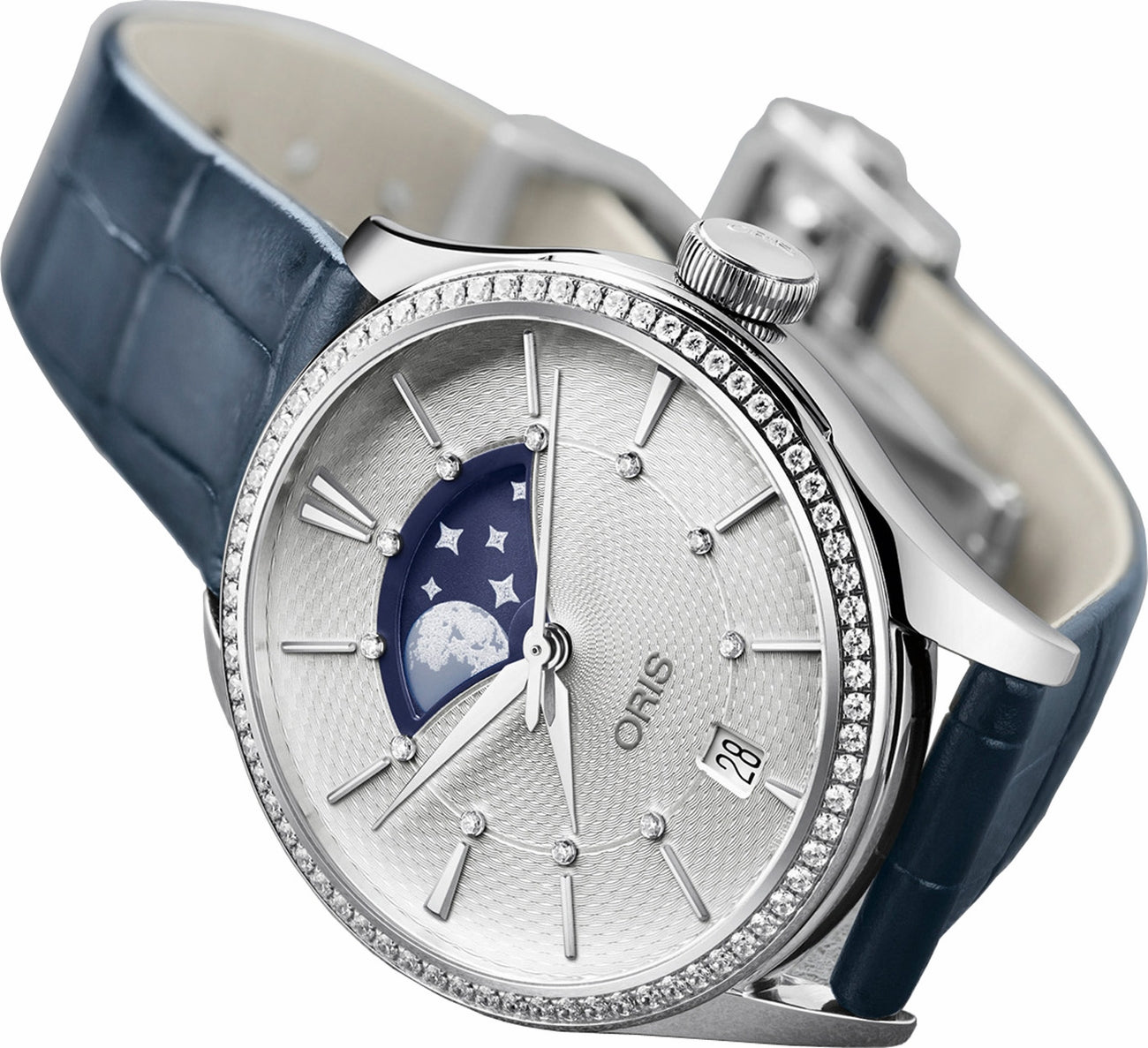 Oris Artelier Grande Lune, Date Diamonds 76377234951LS-Blue