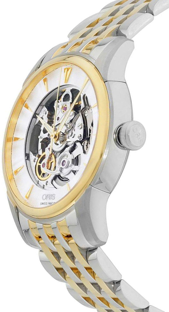 Oris Artelier Skeleton Two-tone Men's Watch 73476704351MB