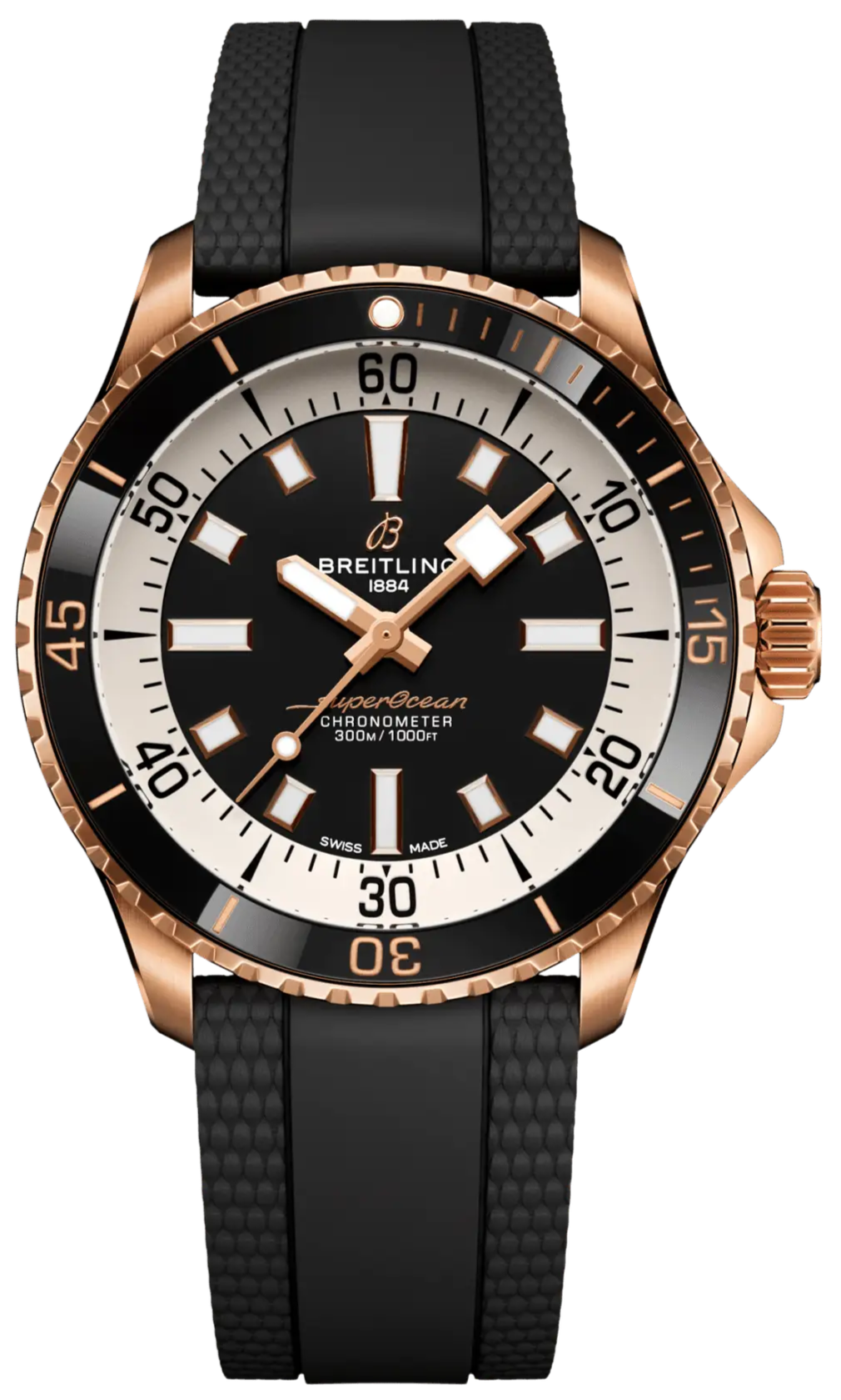 Breitling Superocean Automatic 42 Red/Rose Gold Men's Watch R17375211B1S1