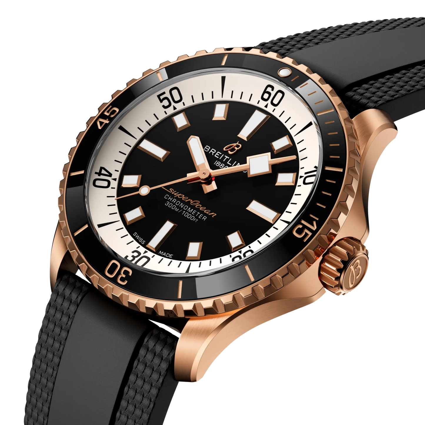 Breitling Superocean Automatic 42 Red/Rose Gold Men's Watch R17375211B1S1