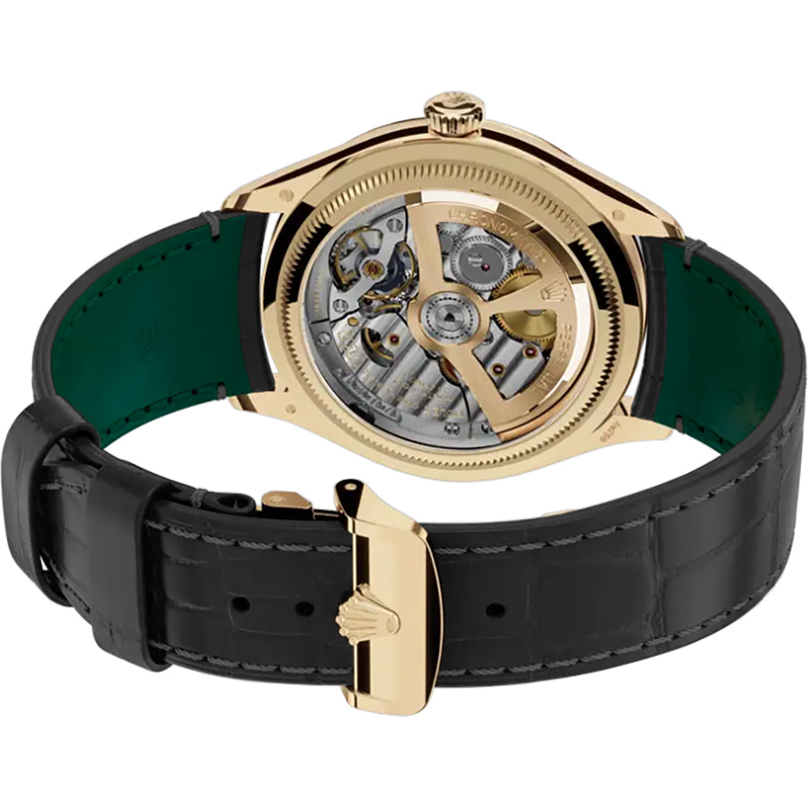 Rolex 1908 Yellow Gold Black Dial 39mm Men's Watch 52508-0002