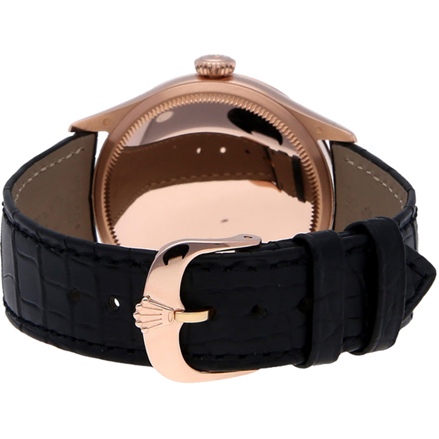 Rolex Cellini Dual Time Solid 18k Everose Gold Men's Watch 50525-0016