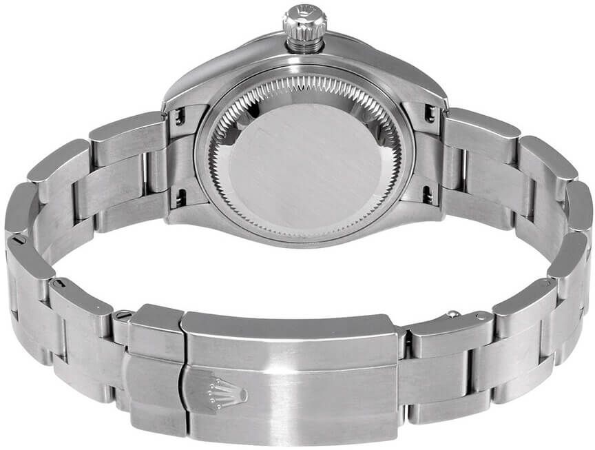 Rolex Oyster Perpetual 24 Blue Dial Domed Bezel Women's Watch 67180